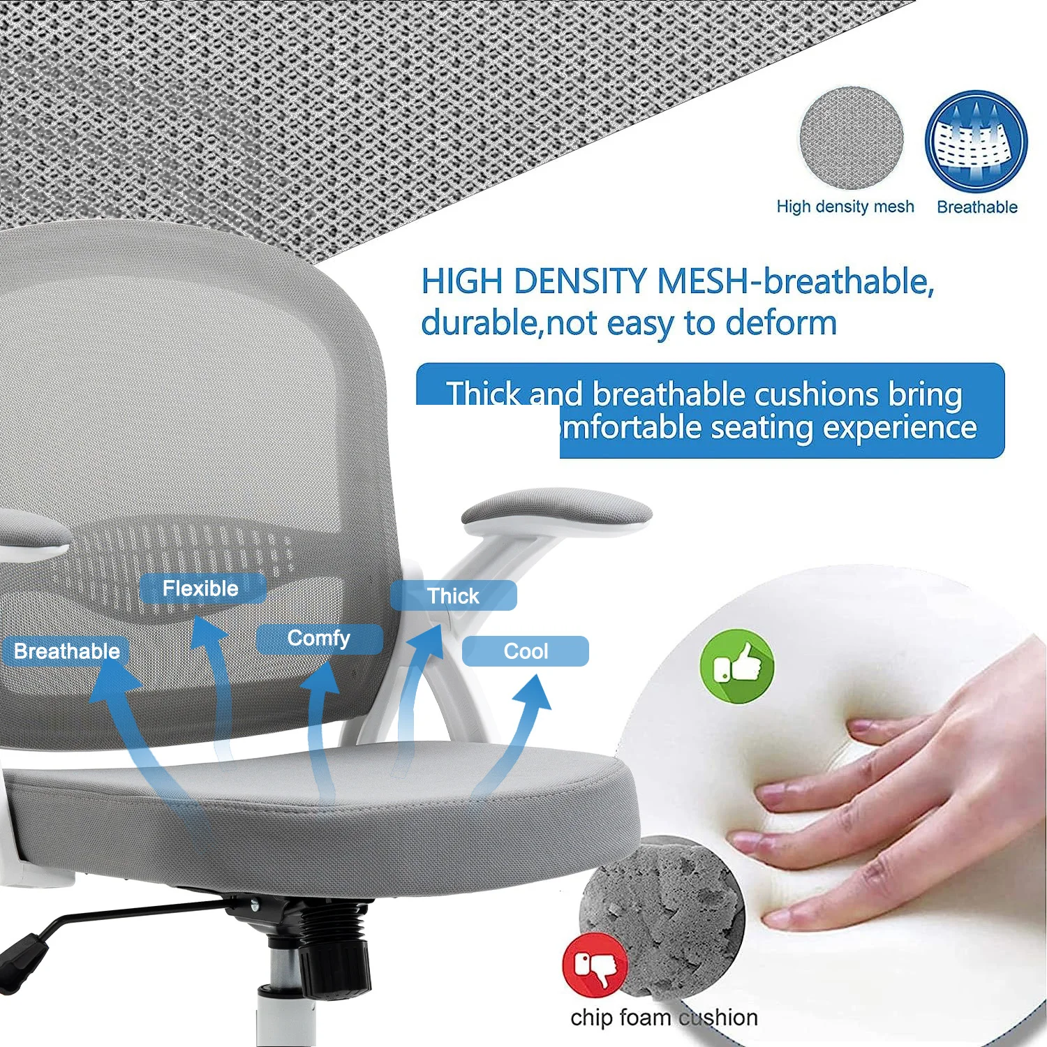 كرسي ألعاب AnneFish مريح للكمبيوتر والمكتب المنزلي...