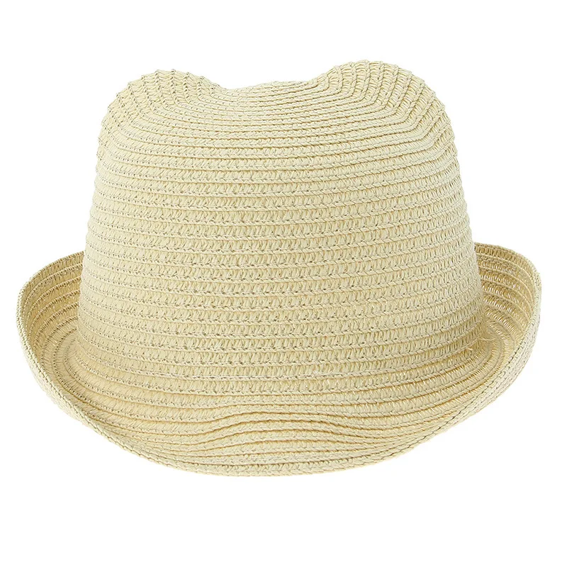 Baby Sun Hat Straw Hat Outdoor Sun Hat New cute children's sun hat spring and summer boys and girls baby baby straw hat summer Panama shade ear beach Casquette