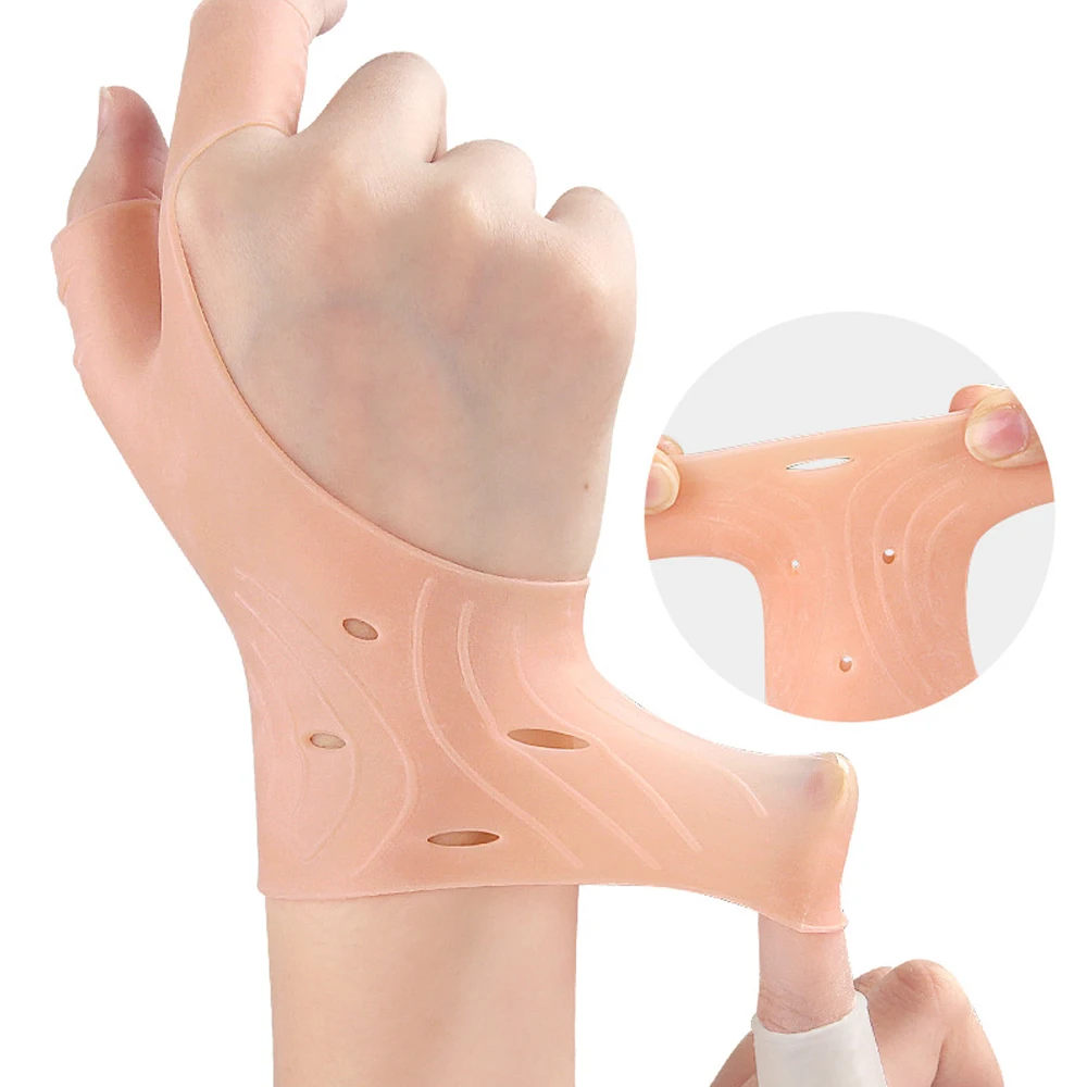 1PCS Gel Wrist Thumb Support Braces Unisex Wrist Hand Thumb Gloves Soft Waterproof Left and Right Hand Compression Sleeve