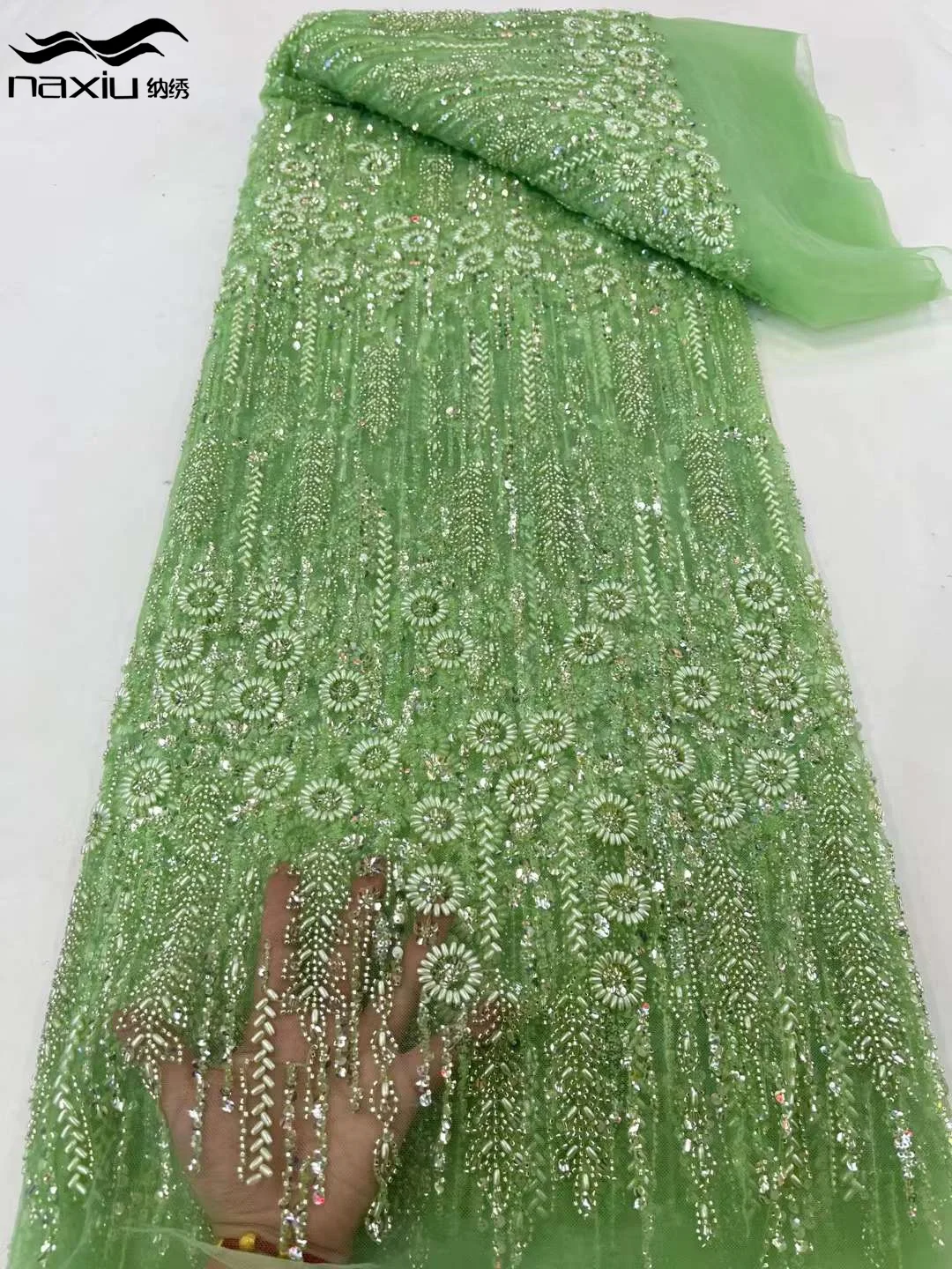 

Мэдисон-африканские французские кружевные ткани с блестками, кружево из бисера, нигерийский жених, вышитый материал для платья для вечеринки, высокое качество, 2023 г.