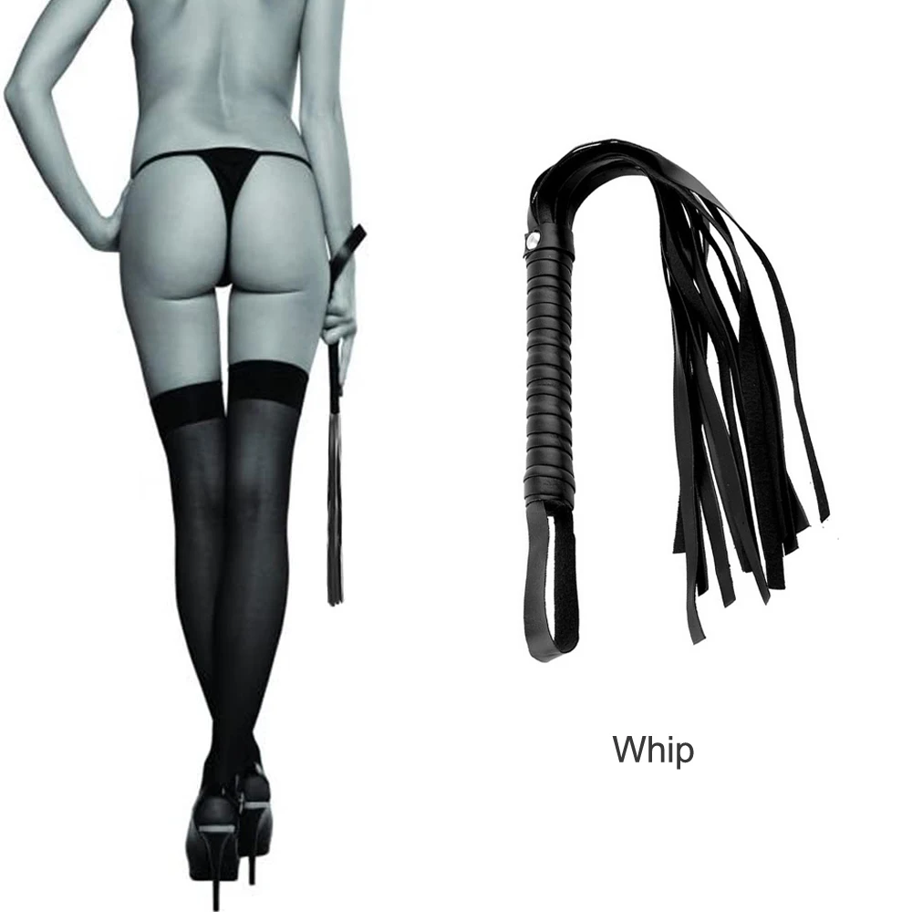 Sex Toys BDSM Sexy Leather Kits Adults Set For Women Men Handcuffs Nipple Clamps Whip Spanking Metal Anal Plug Vibrator Butt