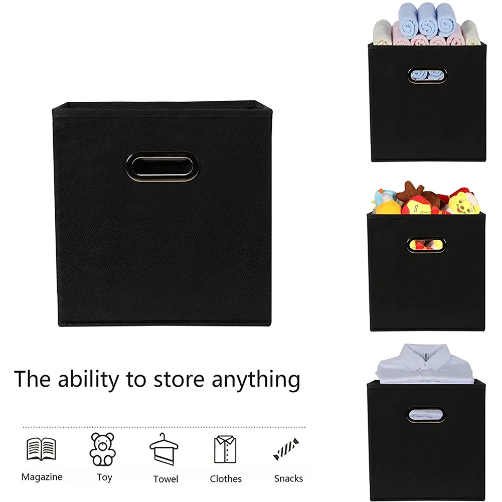 11inch Multi-functional Folding Wardrobe Practical Clothes Storage Basket Fabric Storage Bins Foldable Clothes Drawer Organizer 3