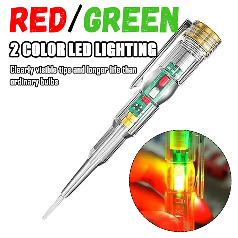 N15R-4PC Intelligent Induction Power Voltage Detector Pen 24-250V Circuit Tester Electrical Screwdriver Indicator Electrician