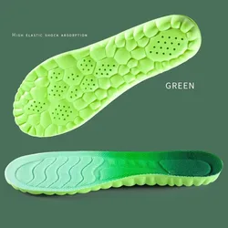 Breathable Orthopedic Shock Absorption Insoles with Arch Support for Sport and Running Shoes (Green)