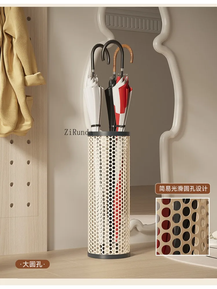 Cream wind extremely simple Nordic living room imitation rattan woven metal umbrella frame umbrella bucket
