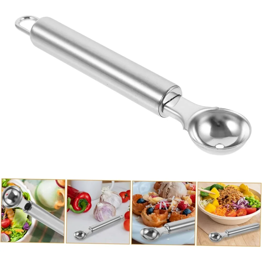 Stainless Steel Fruit Spoon, with Lightweight Portable and Uniquely Designed Fruit Scoop Ice Cream Spoon for Fruits