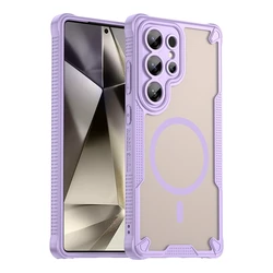 Luxury Matte Shockproof Magnetic Phone Case with Magsafe Cover - Galaxy S23 Ultra (Lavender)