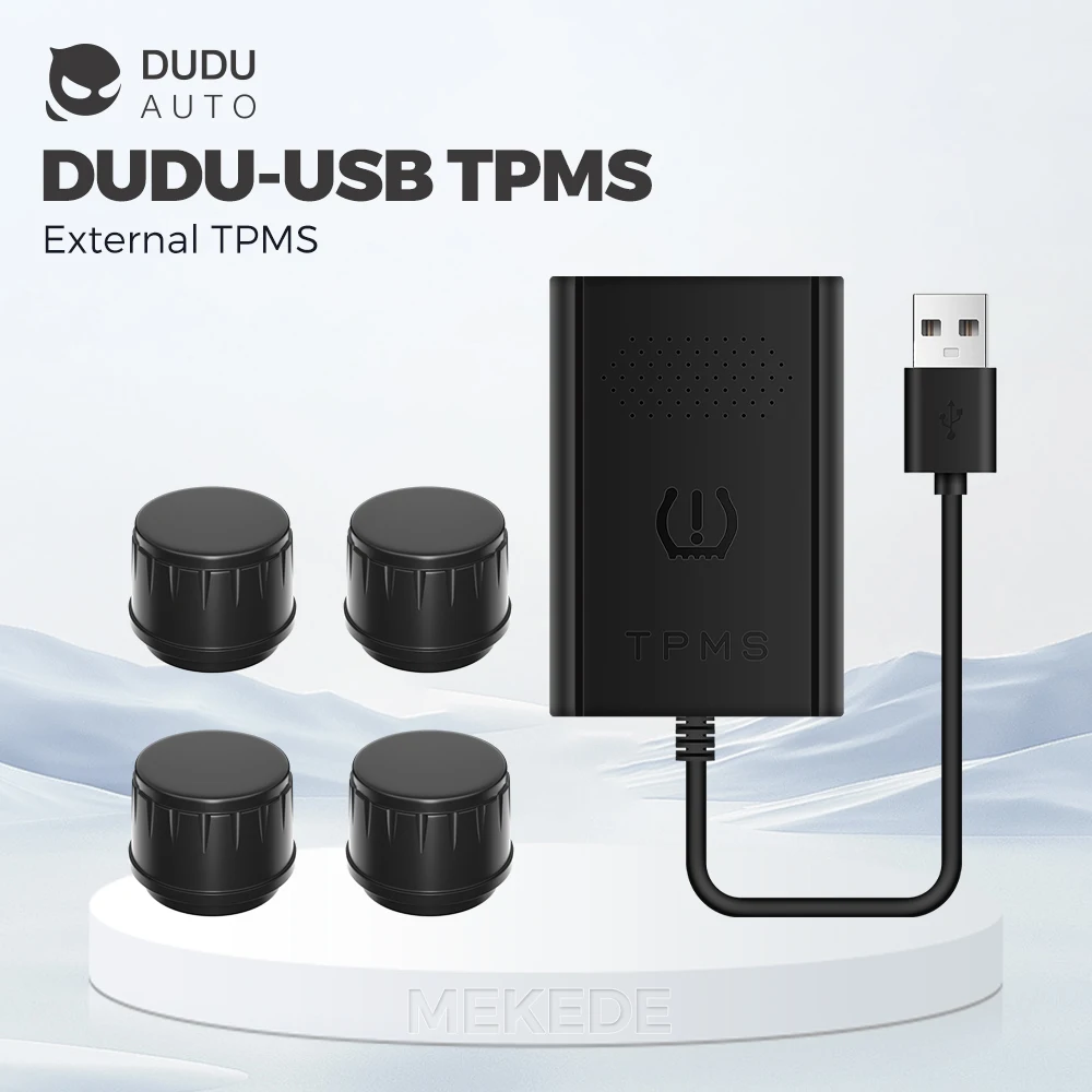 DUDUAUTO DUDU7 Android Navigation TPMS With 4 Sensors Alarm System USB Android Transmission Tire Pressure Monitoring System