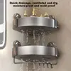 Aluminum Bathroom Shelves With Suction Cup Corner Shelf Without Drilling Shower Rack Wall Shampoo Holder Bathroom Organizer 5