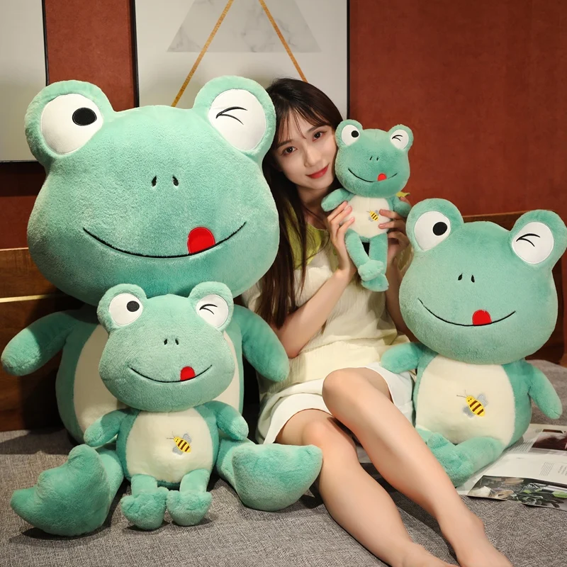 35-70cm Kawaii Long Legs Frog Plush Toy Soft Stuffed Animal Frog Plushie Figure Doll Peluche Toys Lovely Room Decor Kids Gift frog balloon toy eye catching flashing frog balloon hilarious toy for fun loving kids colorful lovely airtight frog balloon
