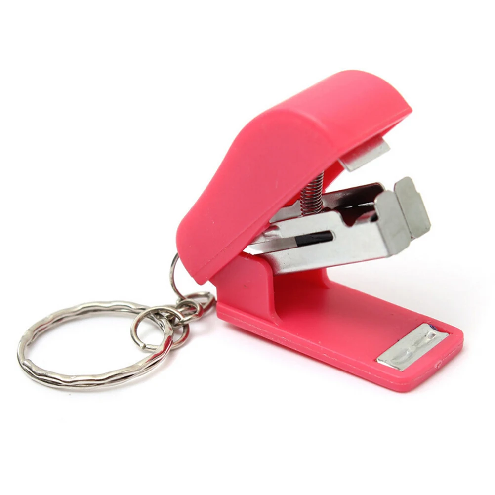 Mini Keychain Stapler For Home Office School Supply Paper Document Bookbinding Machine Tool Gifts Color Random 2017