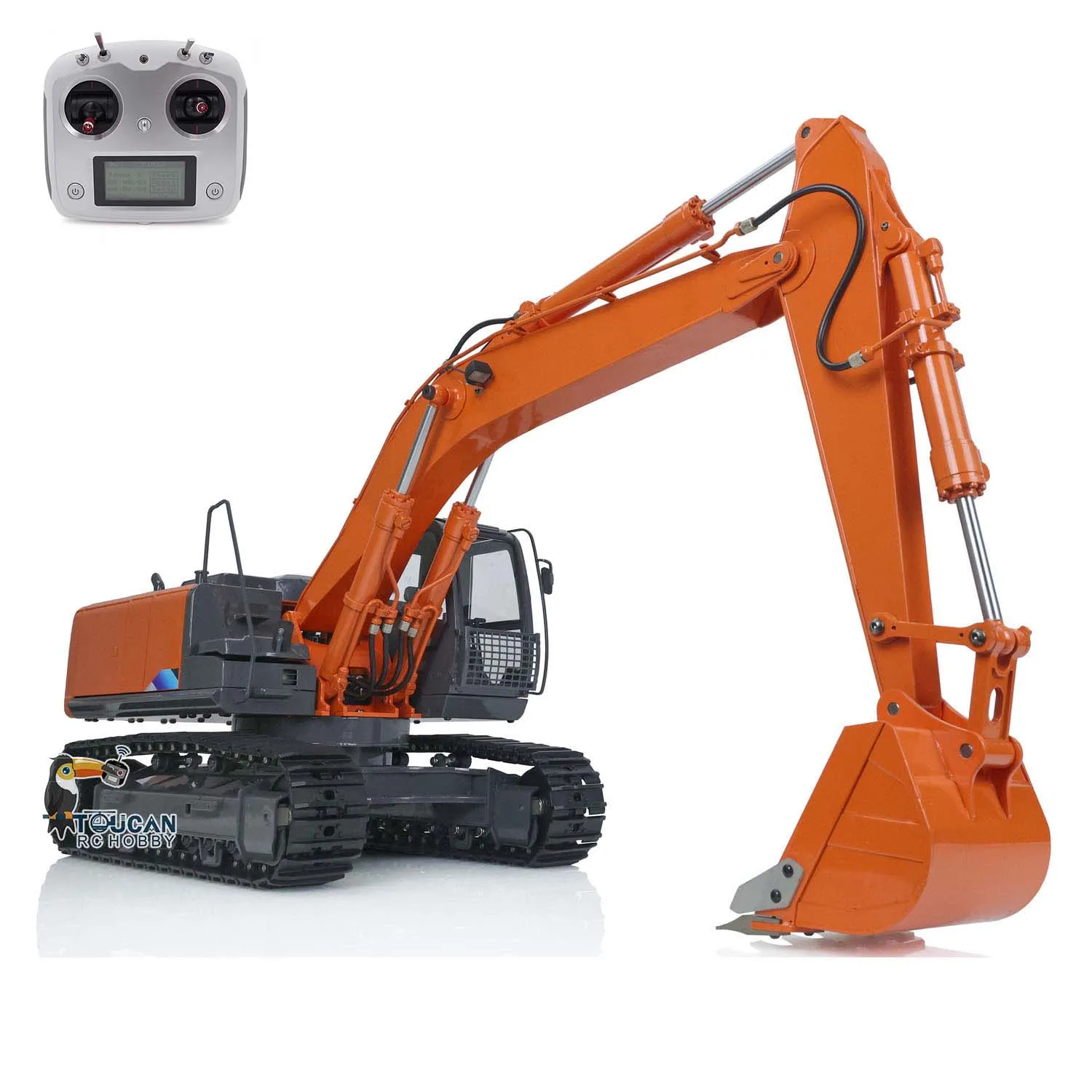 

1/12 Metal RC Hydraulic Excavator for DIM H2 ZX210 Radio Control Digger Assembled Painted Construction Car Model Toys TH21560