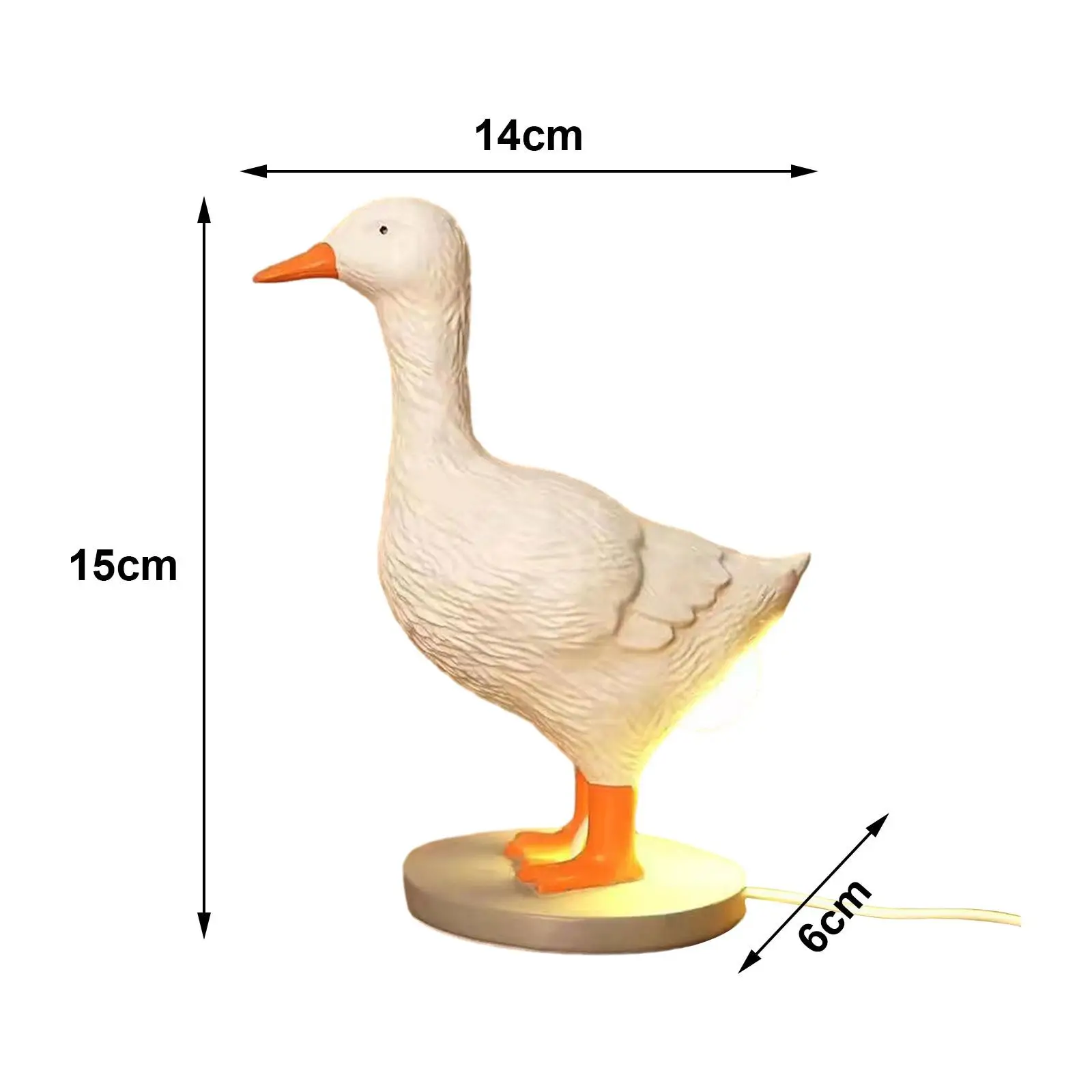 Cute Duck Egg Lamp Art Figurine Decorative Lamp Duck Night Light Table Light for Home Hotel Housewarming Restaurant Birthday