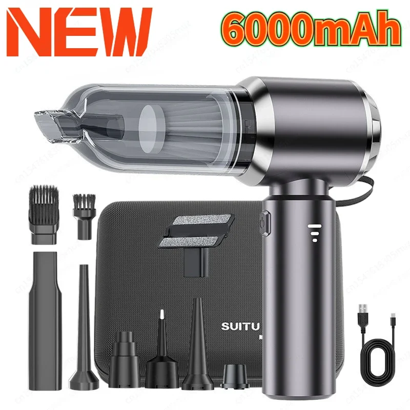 Car Vacuum Cleaner High Power Portable Handheld Wireless Brushless Motor Cleaning Machine Powerful Air Duster for Home Appliance Wireless Vacuum Cleaner