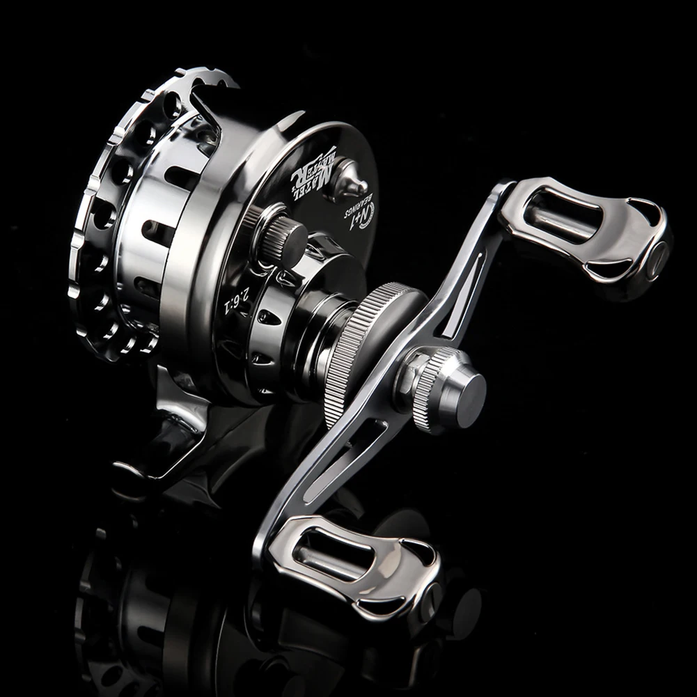 1PC Ice Fishing Wheel Fly Fishing Reel 2.6:1 Rattle Reels Line