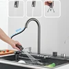 Shinesia Stainless Steel Kitchen Waterfall Sink Digital Display Large Single Sink Dish Basin Sink With Multifunction 4