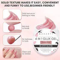 Makartt Solid Builder Nail Gel,15ML 4 in 1 Nail Extension Gel UV Glue for Acrylic Nails 3D Soft Gel Nails Rhinestones Gel 2