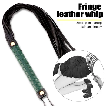 High quality BDSM Genuine Leather Bondage Set Fetish Handcuffs Collar Gag Whip Erotic Sex Toys For Women Couples Adult Games 4