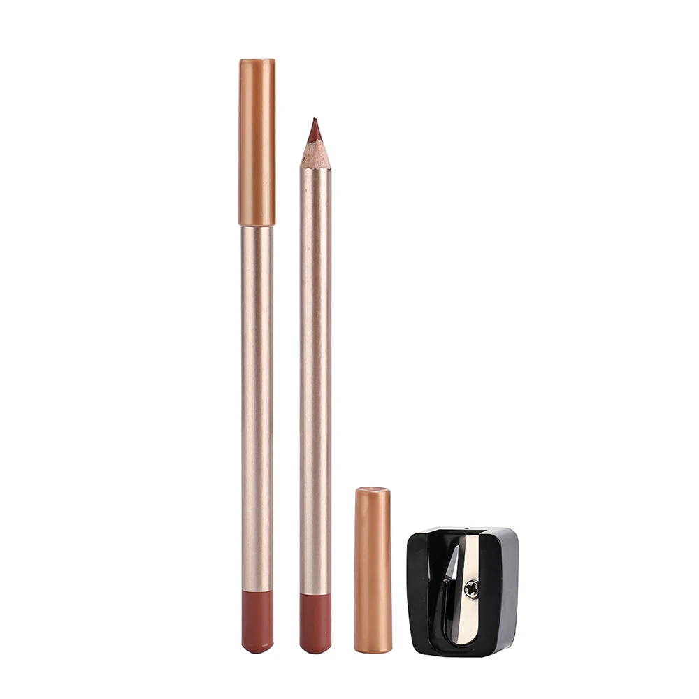 Private Label Lip Liner Costume With Sharpener Long-Lasting Waterproof Pigment Bulk Makeup All Lips Tint 1.1g 12 Colors