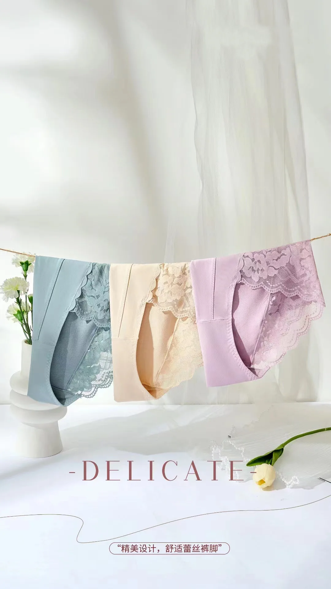New Plus Size Lace Panties High Waist Modal Underwear for Women 60-105kg Summer Thin Sexy