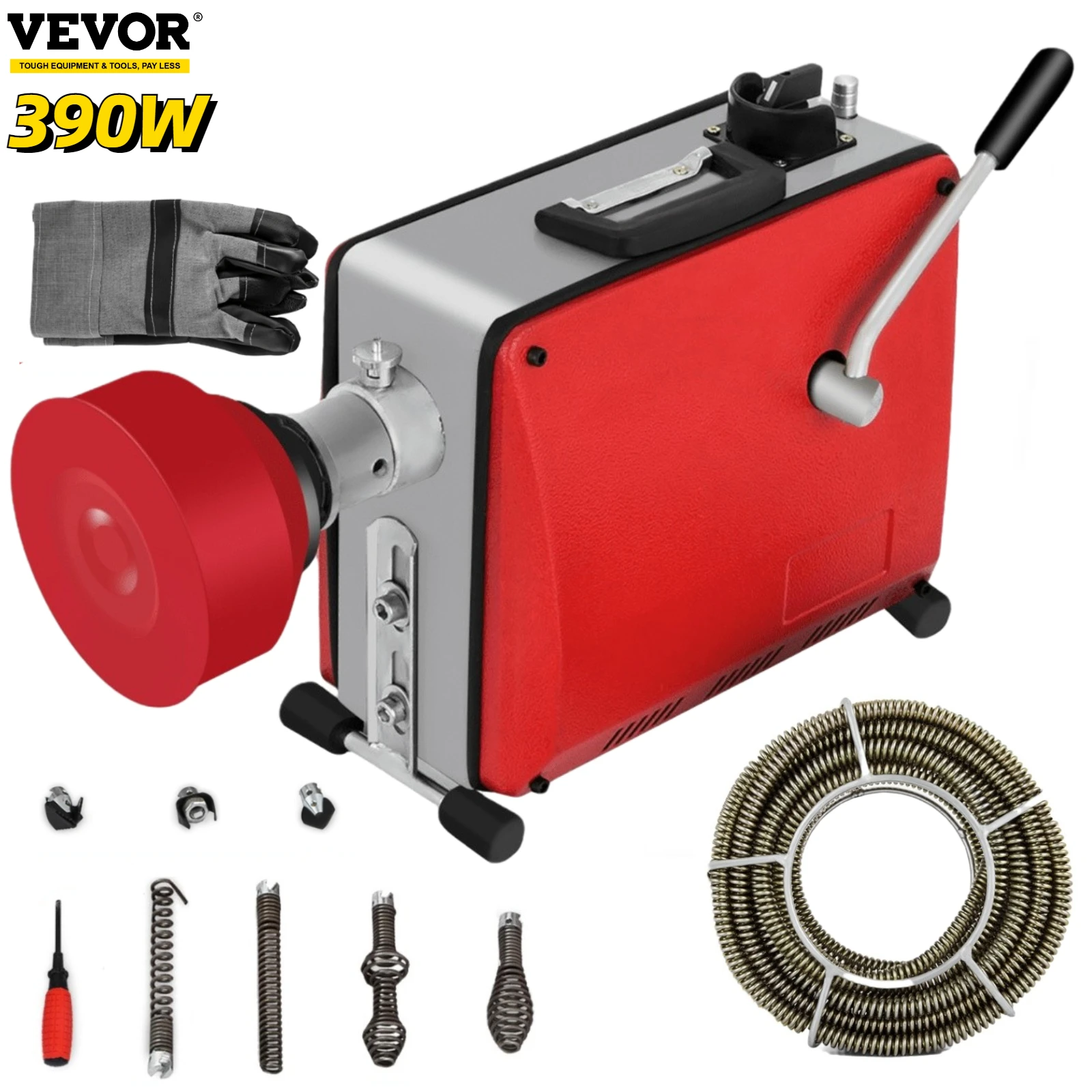 Vevor Gq100 Professional Dredge Machine 390w Electric Pipe Plunger