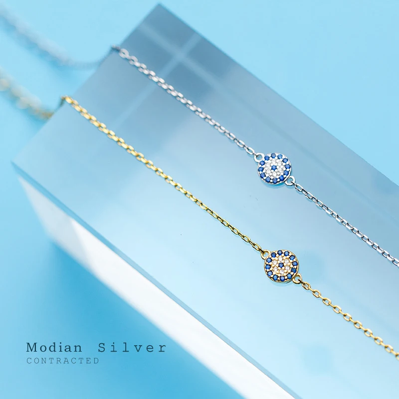 FANCIME Cavigliera da donna, in argento Sterling 925, con catena regolabile con perline e occhio contro il malocchio, gioiello turco da spiaggia