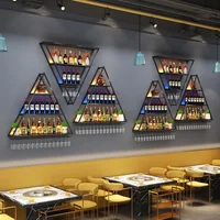 Whiskey Bar Cabinet Showcase Kitchen Wine Refrigerator High End Drinks Luxury Room Antique Rack Vitrinas Wall Iron Bar Furniture 2