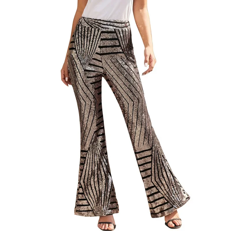 slim fit dress slacks Primadonna Pintuck Wide Leg Liquid Gold Pants Gold / L by Sugarlips main image 1