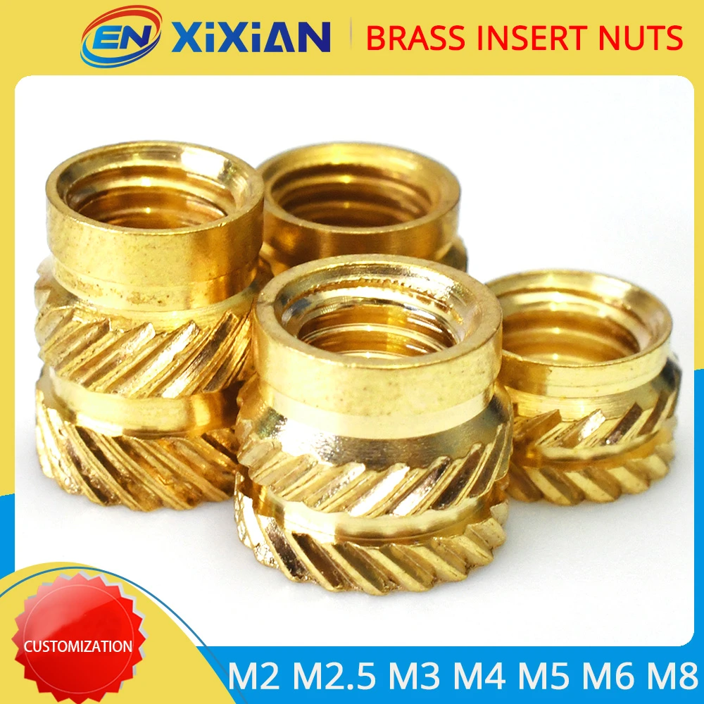 M2 M2.5 M3 M4 M5 M6 M8 Brass Insert Nut Hot Melt Knurled Thread Nuts
