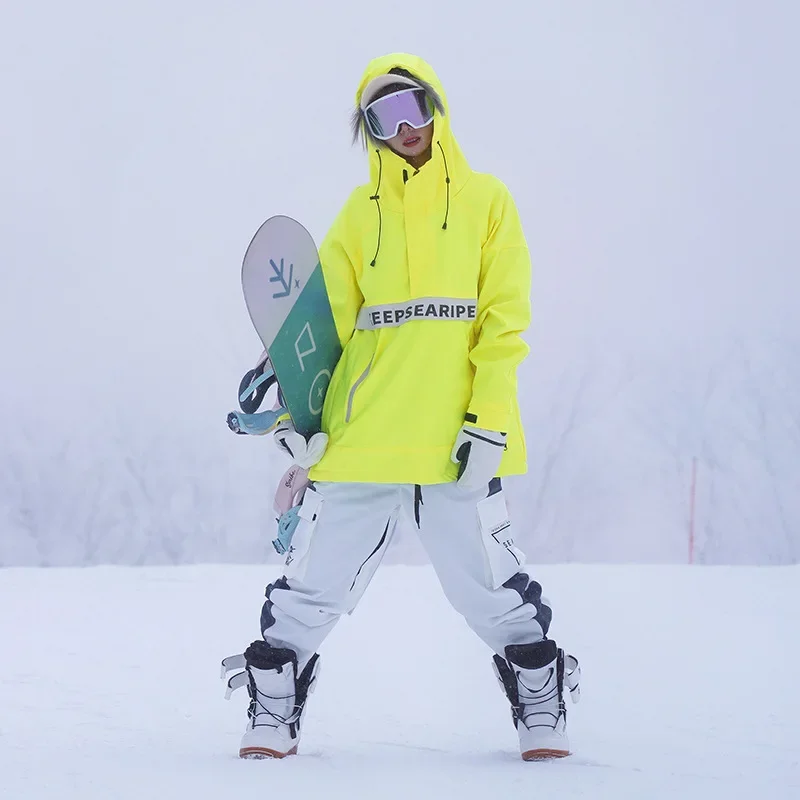 New Women Ski Suit Hoodie Outdoor Sports Snowboard Jackets Men Autumn Winter Tops Clothing Ski Jackets Windproof Waterproof Coat