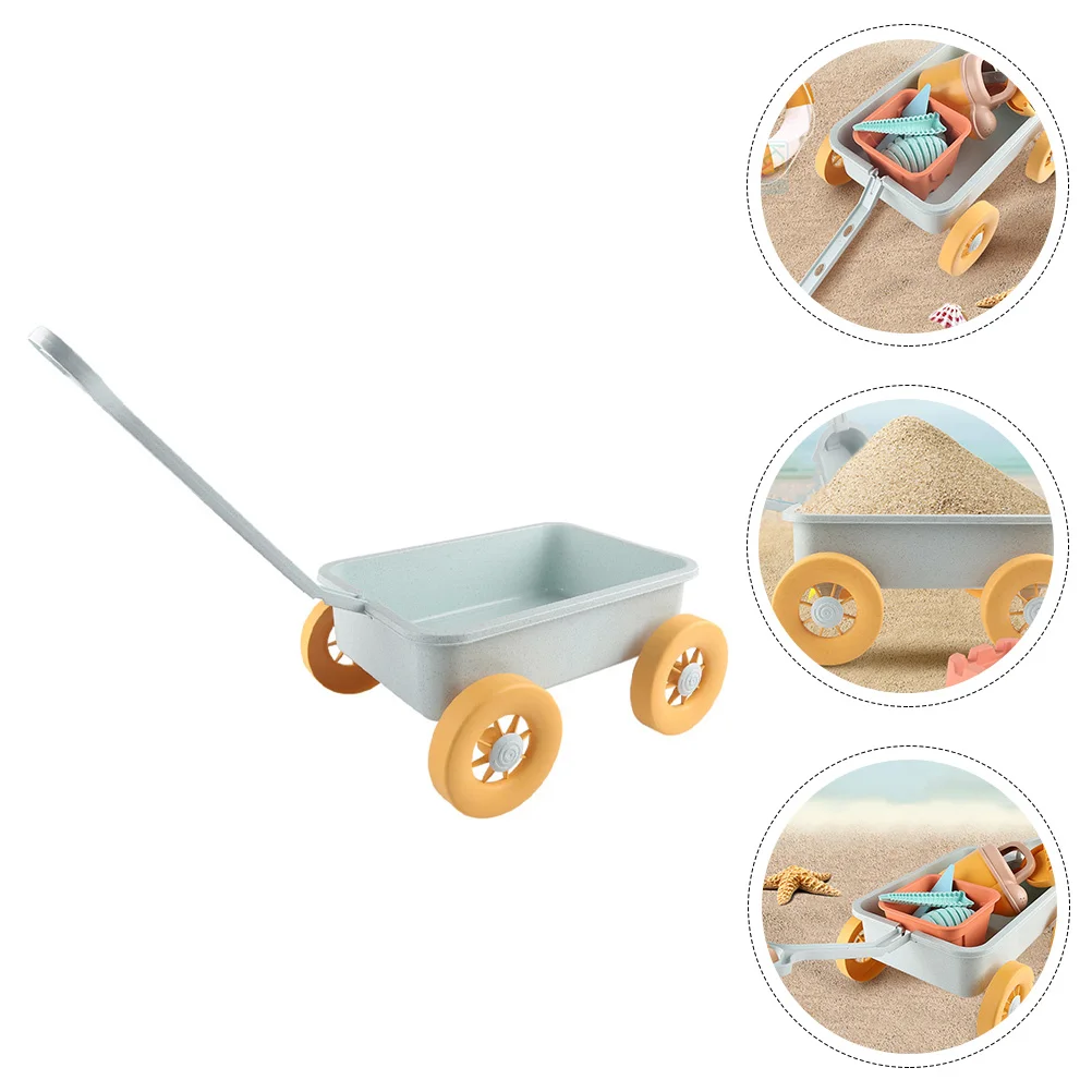Pull Car Toy Toys for Toddlers Sliding Trolley Summer Sand Beach Castle Building Children Plastic Seaside Construction 4