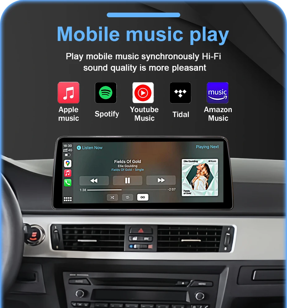 Linux Wireless Carplay Android Auto Display Touchscreen für BMW 3er Serie E90 E91 E92 E93 mit iDrive Car PC Multimedia Player – Detail 14