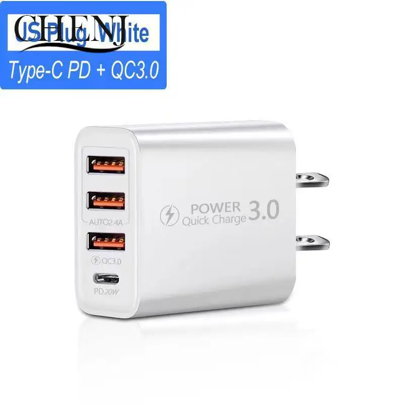 1 шт., зарядное устройство 3USB + Type-C 1 шт., зарядное устройство 3USB + Type-C