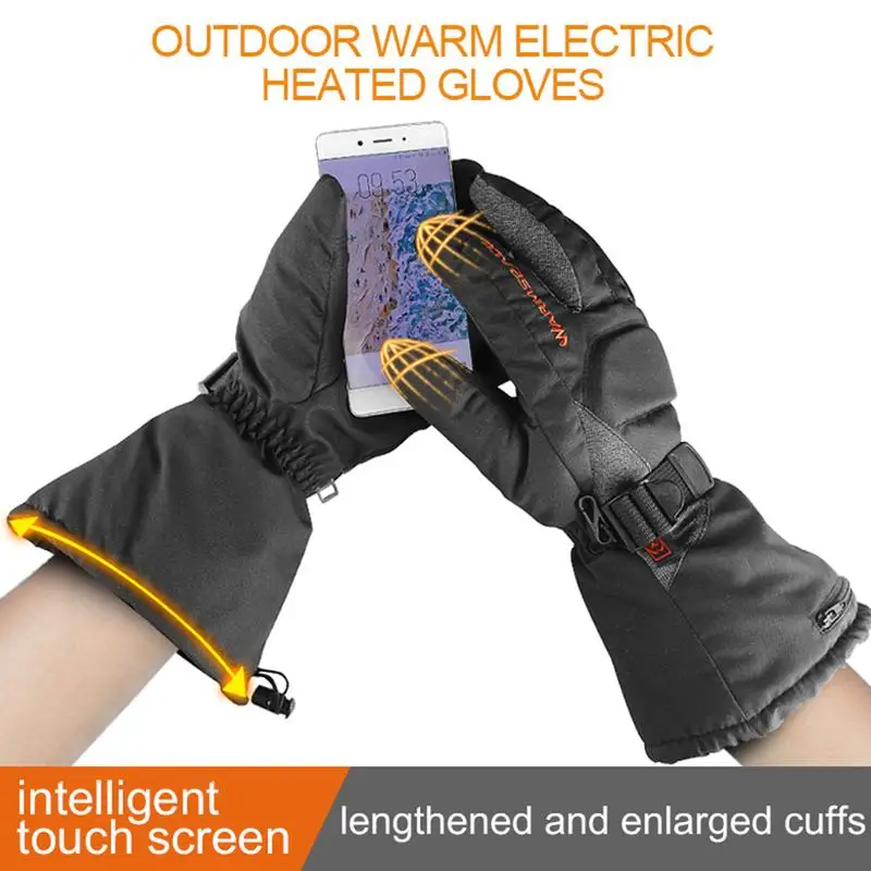 

Electric Heating Gloves Cold Weather Heated Typing Touch-screen Gloves Waterproof Windproof Winter Thermal Gloves For Skiing
