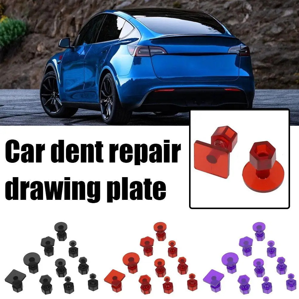 

10pcs Dent Removal Tools Glue Tabs Multiple Purposes Nylon Red New High Quality For Car Sheet Metal Processing Accessory