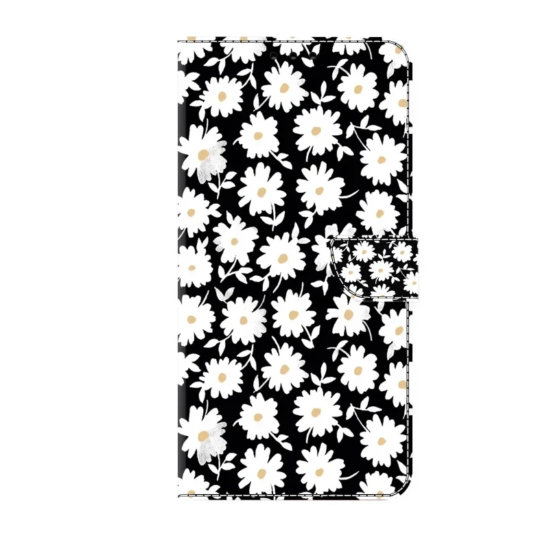 Premium Painted Wallet Flip Stand Phone Case - Elegant Book Cover Design