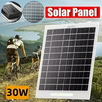 Panneau solaire 30W 5V avec USB, étanche, pour randonnée en plein air et Camping, batterie Portable, batterie de chargement de téléphone Portable, panneau de chargement de banque 3