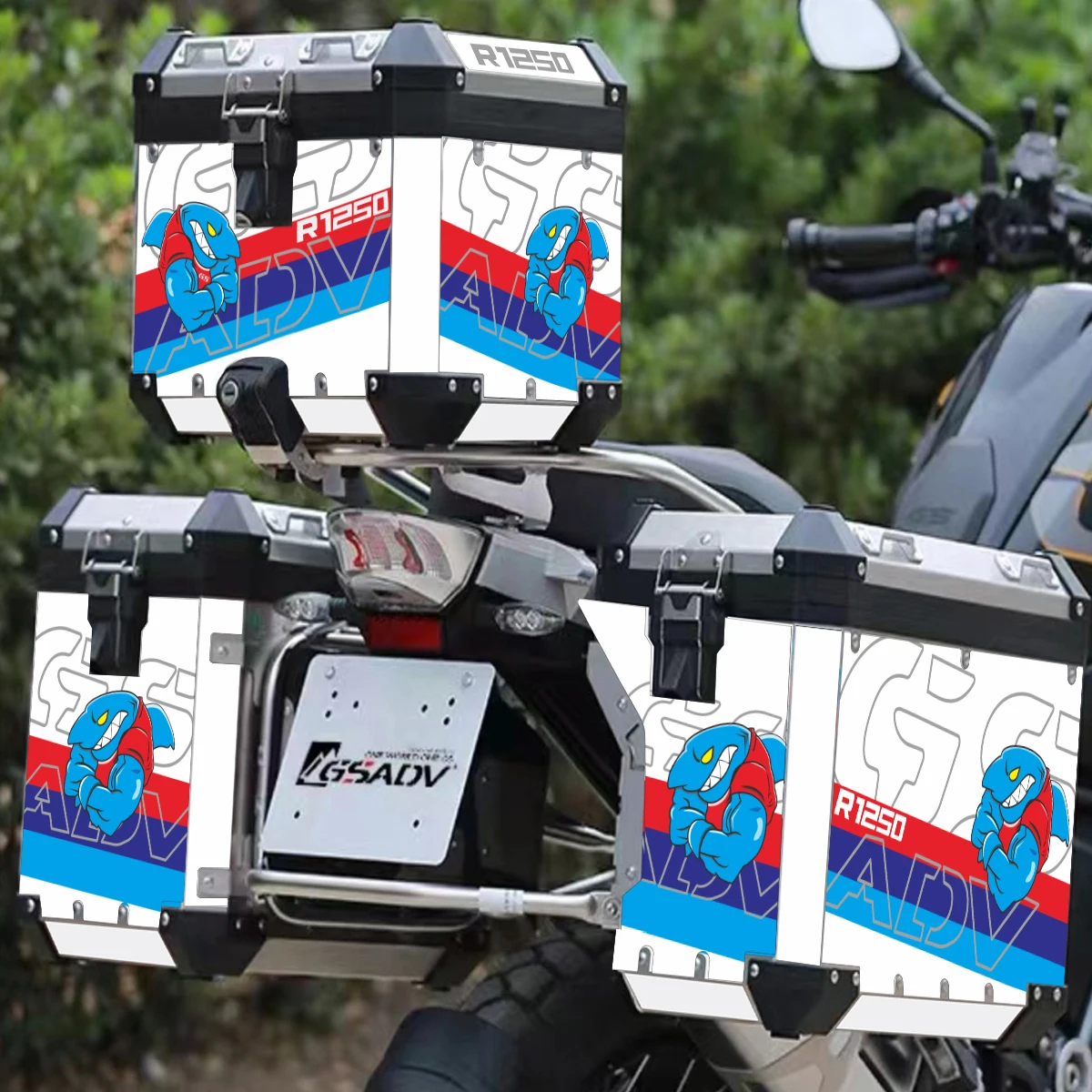 

Motorcycle Aluminum Box Pannier Case Stickers For BMW R1250GS Adventure GS R1200GS ADV GSA 2019 2020 2021 2022 2023