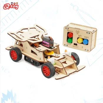 DIY Remote Steering Car Model Science Toy 12