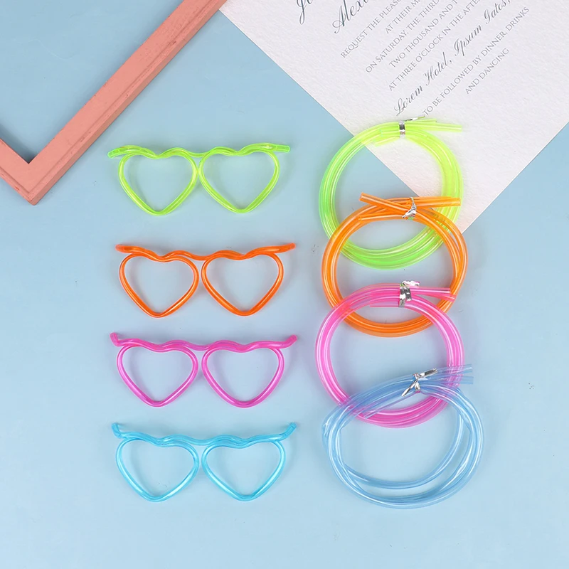 Funny Soft Straw Glasses Plastic Drinking Straws Unique Flexible