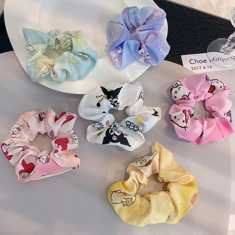 

Sanrio Kawaii Anime Hello Kitty Hair Tie Headwear Cute Sweet My Melody Cinnamoroll Cartoon Hair Accessories Lovely Gifts Girls