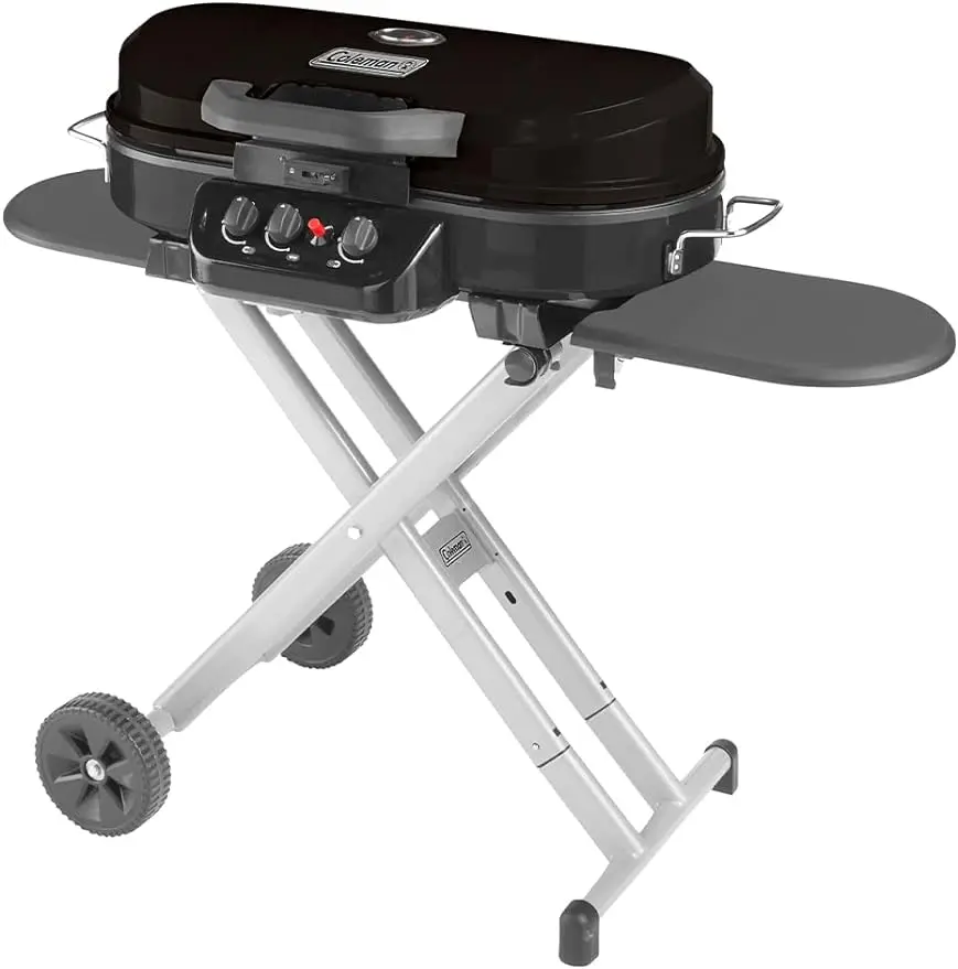 

Coleman RoadTrip 285 Portable Stand-Up Propane Grill, Gas Grill with 3 Adjustable Burners & Instastart Push-Button Ignition;