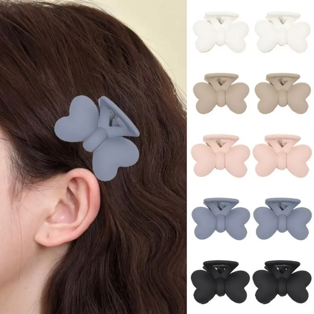 Decorative Hair Clip Stylish Bowknot Hair Claw Set with Anti-slip Design Strong Grip Frosted Textures Hair for Women for All-day strong magnetic pickup tool 55cm sink drains anti slip design car keys comfortable grip for locate falling objects