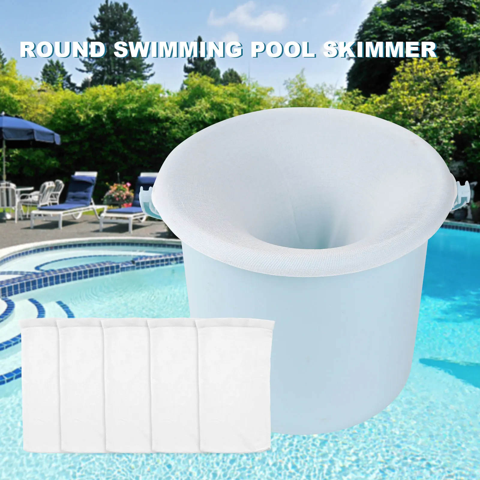 Pool Skimmer Socks 5-200PCS Swimming Pool Filter Socks Basket Skimmer Elastic Nylon Mesh Filter Debris Leaves Storage Pool Skimmer Socks Swimming Pool Filter