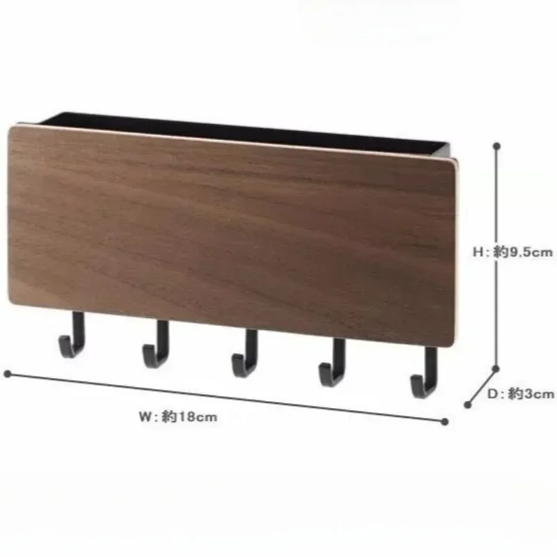 Wall Hanging Bamboo Key Hanger Holder Wall Organizer Rectangle Key Rack Hooks Coat Hooks Home Decoration Coat Hanger