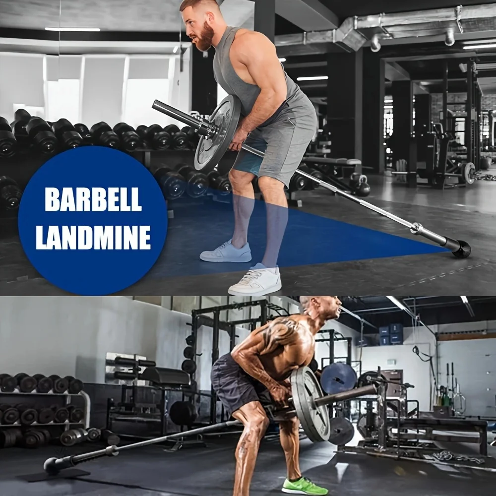 1pc Silicone Barbell Landmine Attachment 2-inch Bars 360&deg; Swivel Deadlifts Squats Rows & Presses