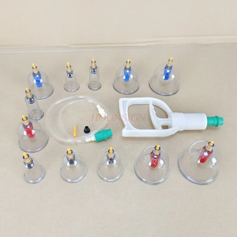 vacuum cupping 12 Cans For Vacuum Cupping Ventosa Terapia Plastic Cup Huaying Home Magnetic Negative Pressure Therapy Health 6