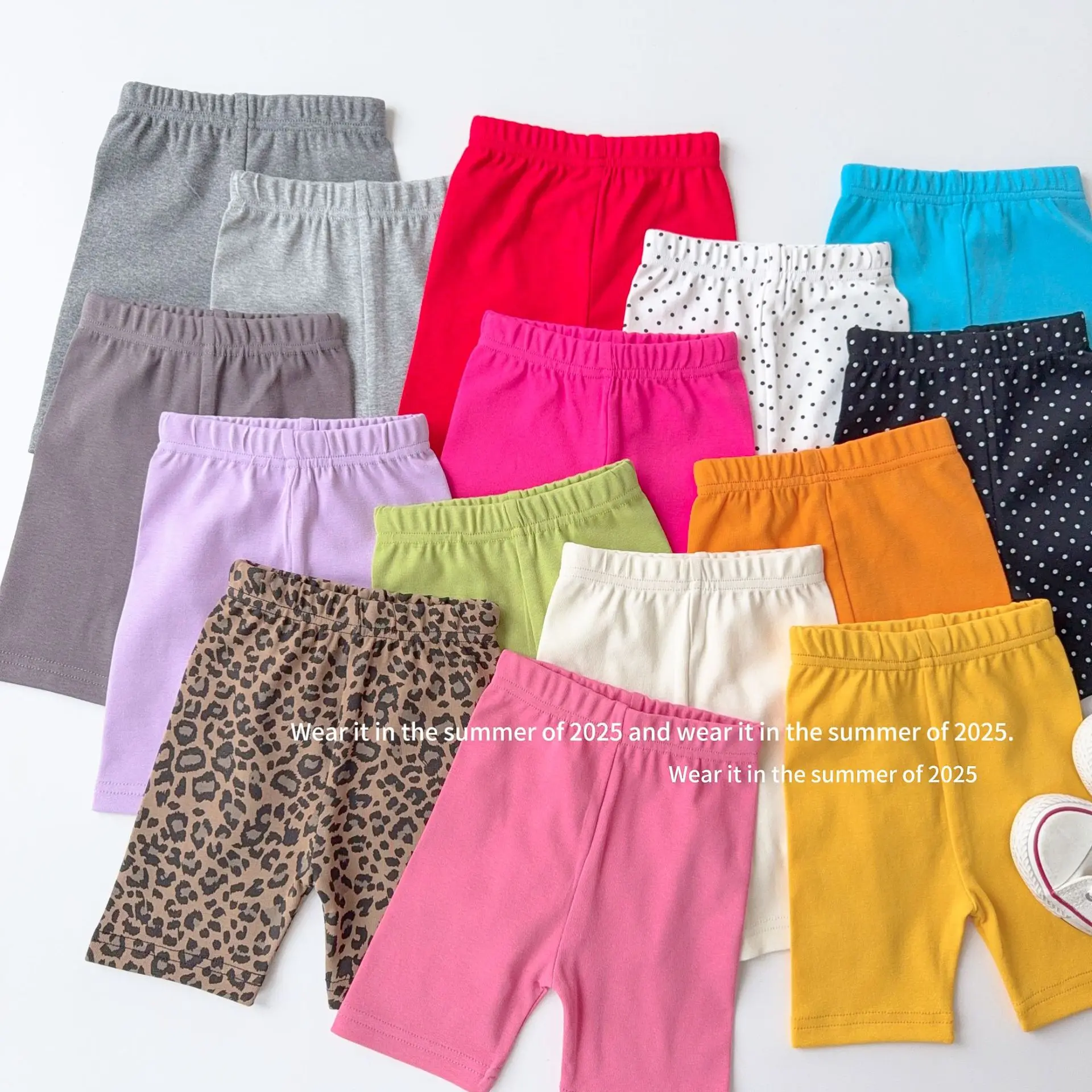 2025 Summer New Girls Shorts Yoga Pants Solid Casual Children Leggings Baby Girls Colorful Safety Pants Kids Anti Slip Shorts 3 2025 Summer New Girls Shorts Yoga Pants Solid Casual Children Leggings Baby Girls Colorful Safety Pants Kids Anti Slip Shorts - Image 3