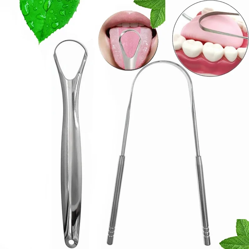 

Kit Odontológico Raspador De Língua Limpador Para Adultos Eliminar Profissional Mau Hálito Escova Metálica De Aço Inoxidável