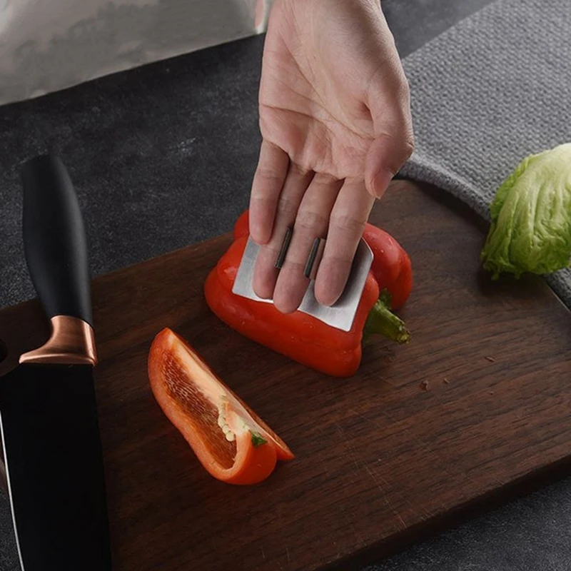 Stainless Steel Finger Guard, Multifunctional Finger Protector Guard For Cutting Kitchen Tool-A021